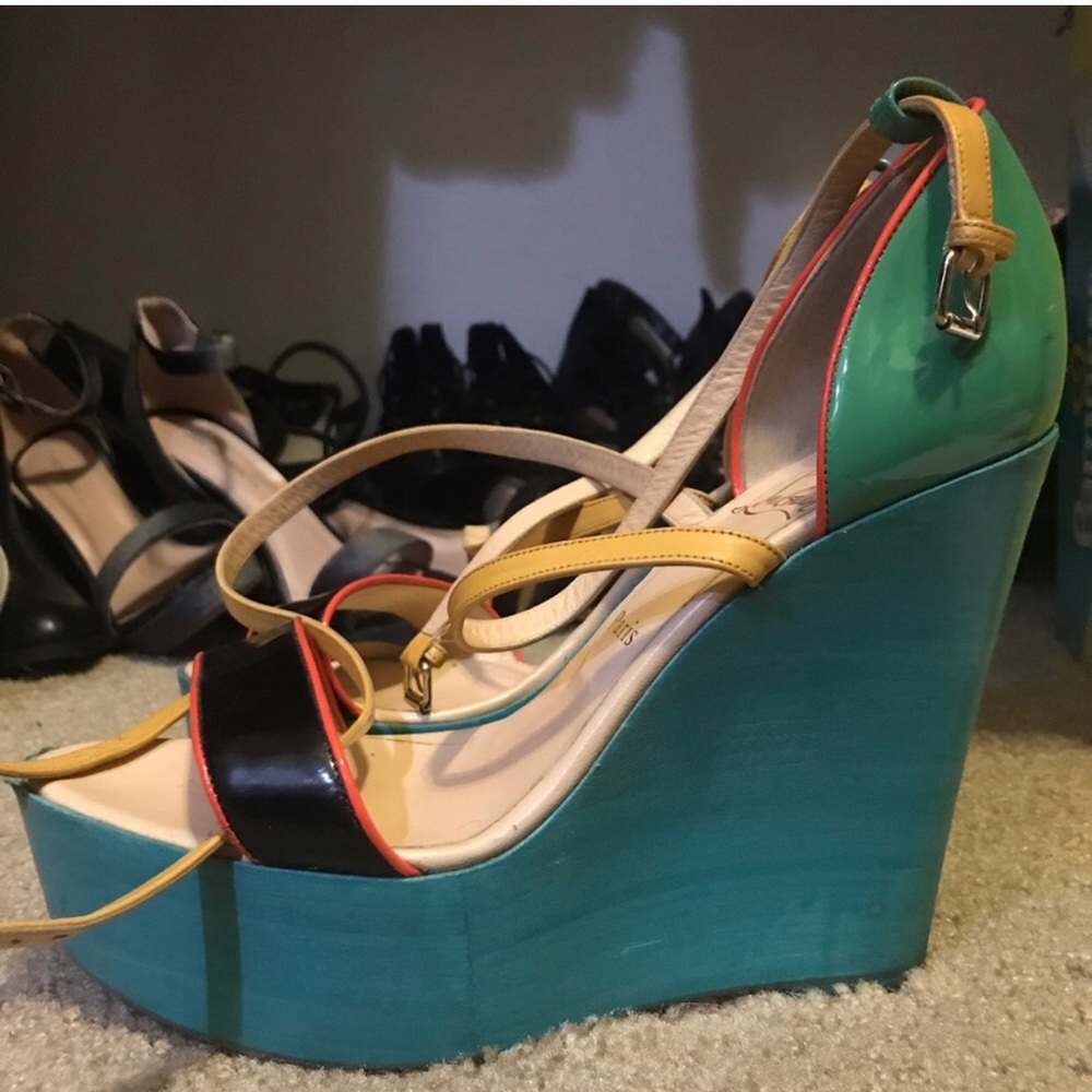 Christian Louboutins Multicolor Wedges
